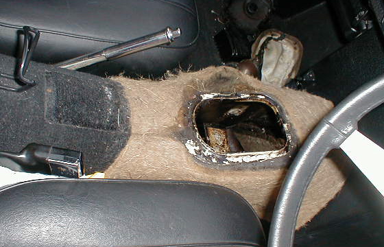 Gear hole inside car