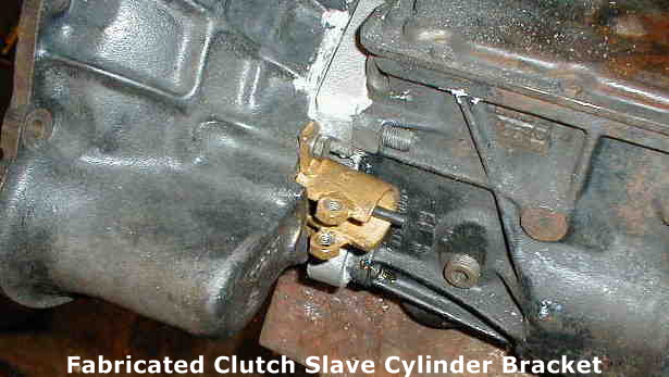 Clutch slave bracket.Side view